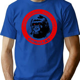 International Order For Gorillas Minimalist Graphic T-Shirt - Unisex Streetwear Tee - Blue