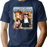 Isabelle Huppert 90S Bootleg Style Bootleg Graphic T-Shirt - Navy