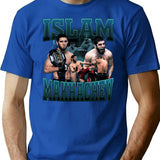 Islam Makhachev Bootleg Bootleg Graphic T-Shirt - Blue