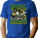 Israel Adesanya Bootleg Bootleg Graphic T-Shirt - Blue