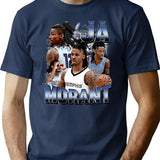 Ja Morant - 90'S Bootleg Design Bootleg Graphic T-Shirt - Navy
