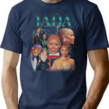 Jada Pinkett Collage Bootleg Graphic T-Shirt - Navy