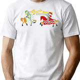 Jousting Funny Trombone For Trombonists Minimalist Graphic T-Shirt - Unisex Streetwear Tee - White