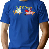 Jousting Funny Trombone For Trombonists Minimalist Graphic T-Shirt - Unisex Streetwear Tee - Blue