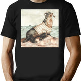 Keep An Eye On The Coast Minimalist Graphic T-Shirt - Unisex Streetwear Tee - Black