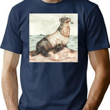 Keep An Eye On The Coast Minimalist Graphic T-Shirt - Unisex Streetwear Tee - Navy