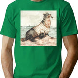 Keep An Eye On The Coast Minimalist Graphic T-Shirt - Unisex Streetwear Tee - Green