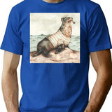 Keep An Eye On The Coast Minimalist Graphic T-Shirt - Unisex Streetwear Tee - Blue