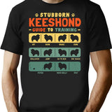 Keeshond Funny Guide To Traning Minimalist Graphic T-Shirt - Unisex Streetwear Tee - Black