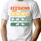 Keeshond Funny Guide To Traning Minimalist Graphic T-Shirt - Unisex Streetwear Tee - White
