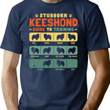 Keeshond Funny Guide To Traning Minimalist Graphic T-Shirt - Unisex Streetwear Tee - Navy