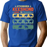 Keeshond Funny Guide To Traning Minimalist Graphic T-Shirt - Unisex Streetwear Tee - Blue