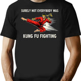Kung Fu Fighting Minimalist Graphic T-Shirt - Unisex Streetwear Tee - Black