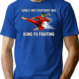 Kung Fu Fighting Minimalist Graphic T-Shirt - Unisex Streetwear Tee - Blue