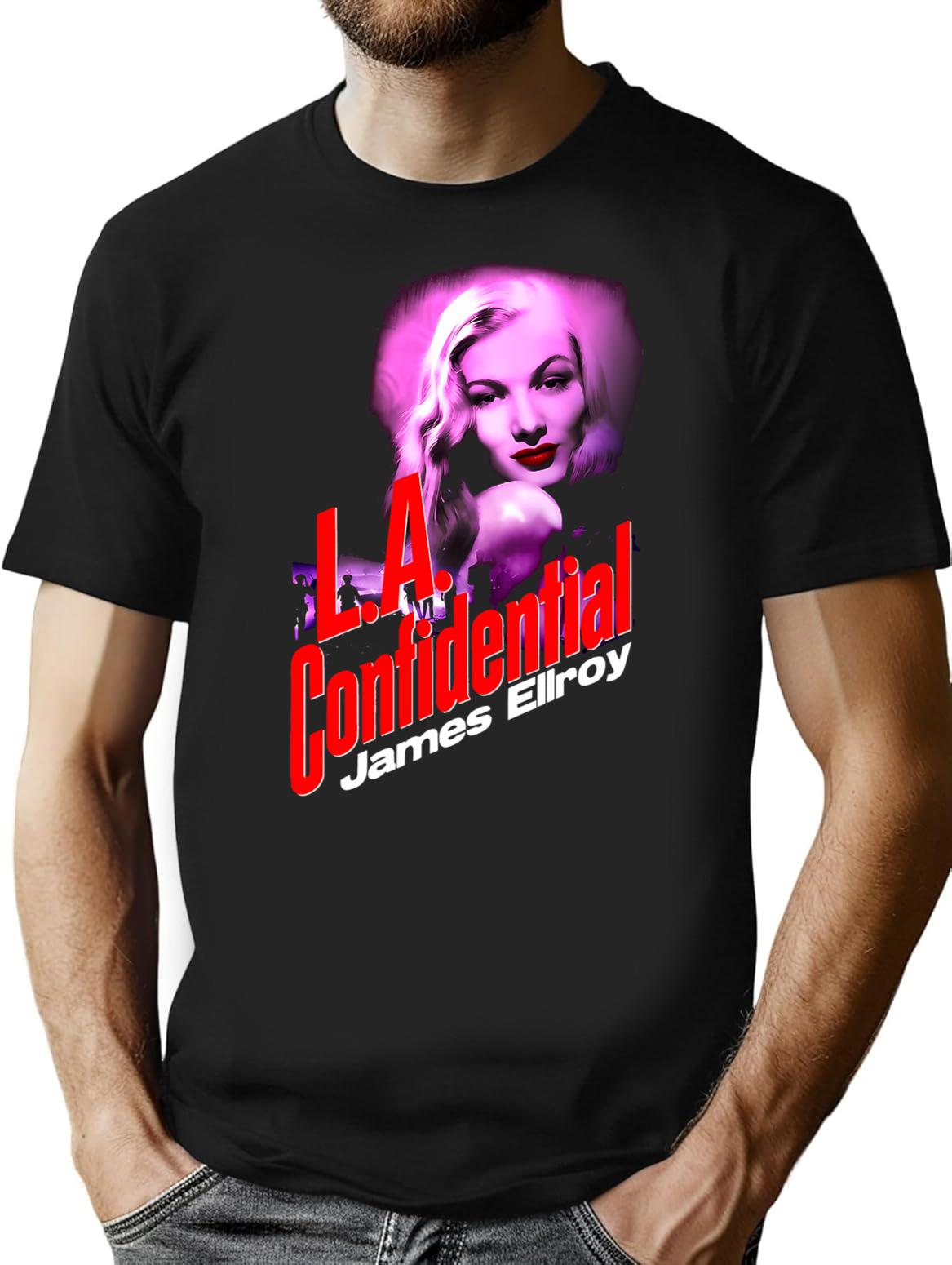 La Confidential Minimalist Graphic T-Shirt - Unisex Streetwear Tee - Black