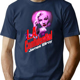 La Confidential Minimalist Graphic T-Shirt - Unisex Streetwear Tee - Navy