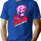 La Confidential Minimalist Graphic T-Shirt - Unisex Streetwear Tee - Blue