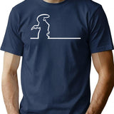 La Linea (3) Minimalist Graphic T-Shirt - Unisex Streetwear Tee - Navy
