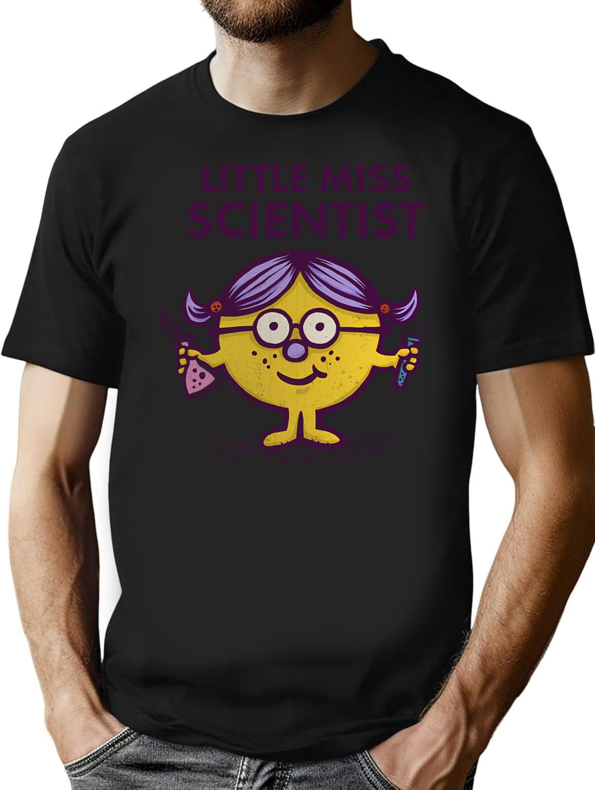 Little Miss Scientist Minimalist Graphic T-Shirt - Unisex Streetwear Tee - Black