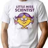 Little Miss Scientist Minimalist Graphic T-Shirt - Unisex Streetwear Tee - White