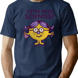 Little Miss Scientist Minimalist Graphic T-Shirt - Unisex Streetwear Tee - Navy