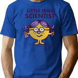 Little Miss Scientist Minimalist Graphic T-Shirt - Unisex Streetwear Tee - Blue