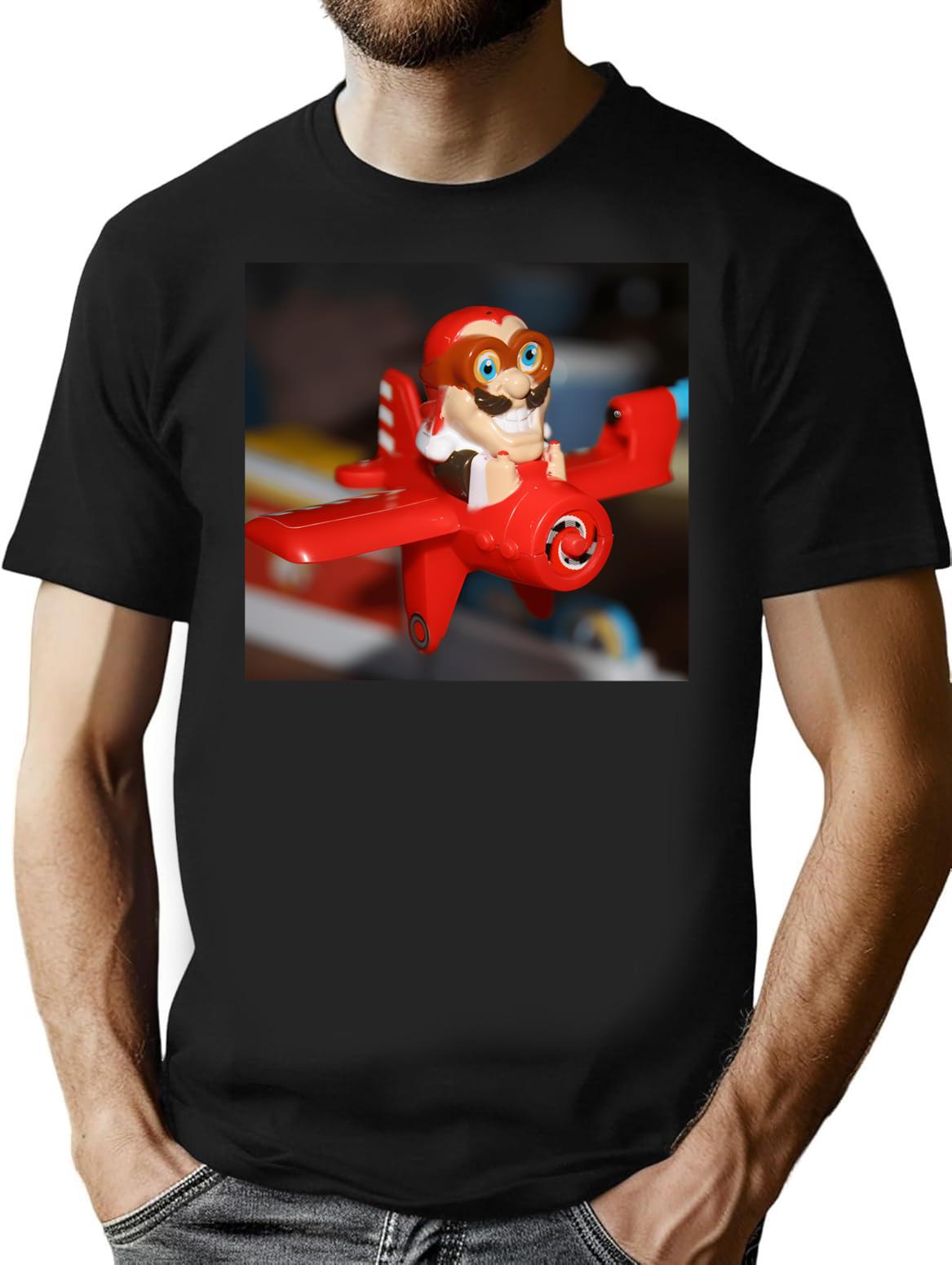 Looping Louie Aircraft Minimalist Graphic T-Shirt - Unisex Streetwear Tee - Black