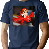 Looping Louie Aircraft Minimalist Graphic T-Shirt - Unisex Streetwear Tee - Navy