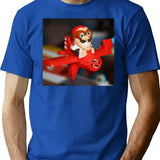 Looping Louie Aircraft Minimalist Graphic T-Shirt - Unisex Streetwear Tee - Blue