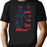 Milkman Minimalist Graphic T-Shirt - Unisex Streetwear Tee - Black