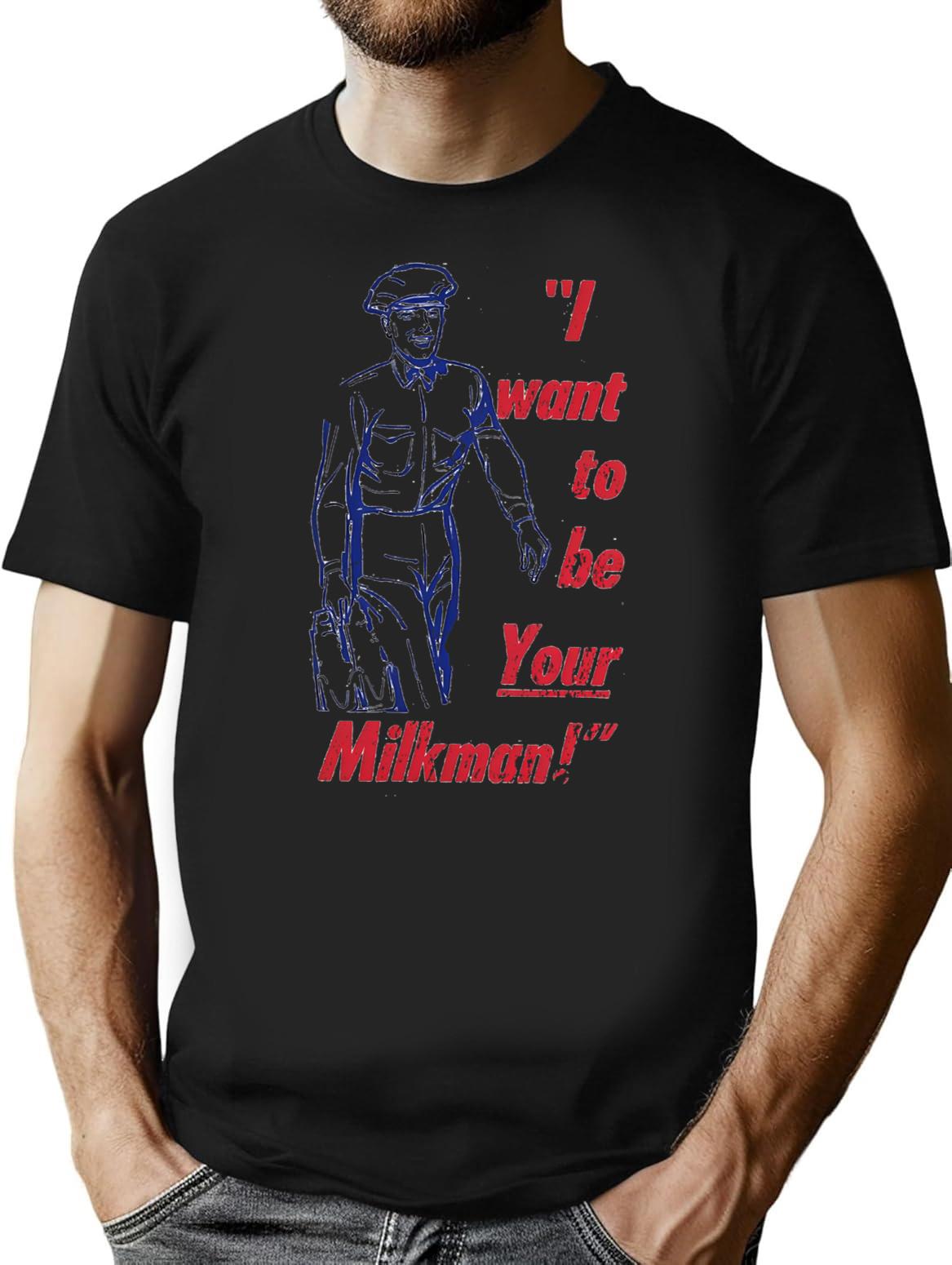 Milkman Minimalist Graphic T-Shirt - Unisex Streetwear Tee - Black