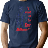 Milkman Minimalist Graphic T-Shirt - Unisex Streetwear Tee - Navy