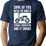 Mini Bike Torque Convertor Minimalist Graphic T-Shirt - Unisex Streetwear Tee - Navy