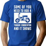 Mini Bike Torque Convertor Minimalist Graphic T-Shirt - Unisex Streetwear Tee - Blue