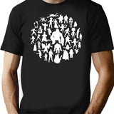 Monsters T-Shirt for Men & Women, T-Shirts Graphic Tee - Black