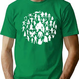 Monsters T-Shirt for Men & Women, T-Shirts Graphic Tee - Green