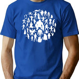 Monsters T-Shirt for Men & Women, T-Shirts Graphic Tee - Blue