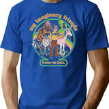 My Imaginary Friends Premium Heavyweight Cotton T-Shirt - Blue