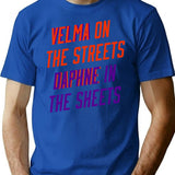 Mystery Ladies Minimalist Graphic T-Shirt - Unisex Streetwear Tee - Blue