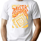 Mystik Spiral (2) Minimalist Graphic T-Shirt - Unisex Streetwear Tee - White