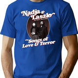 Nadja And Laszlo Sing Songs Of Love And Terror Poster T-Shirt for Men & Women, T-Shirts Graphic Tee - Blue