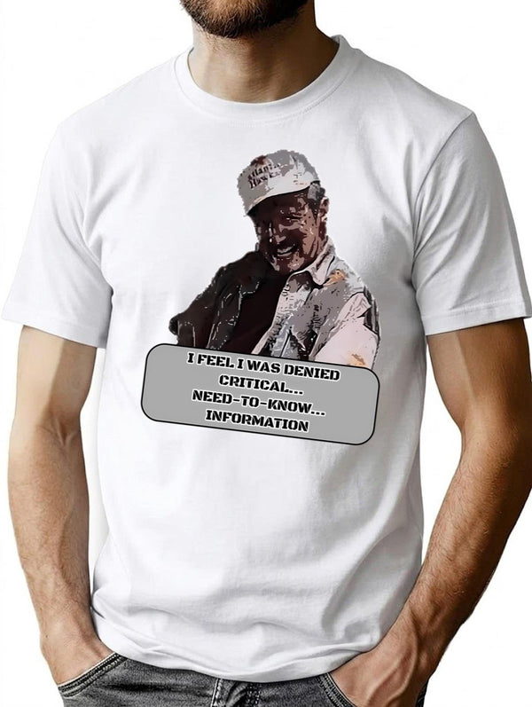 Need To Know Information T-Shirt for Men & Women, T-Shirts Graphic Tee - White