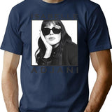 Needed Gifts The Black Dahlia Adjani Light Blue Vintage Photograp T-Shirt for Men & Women, T-Shirts Graphic Tee - Navy