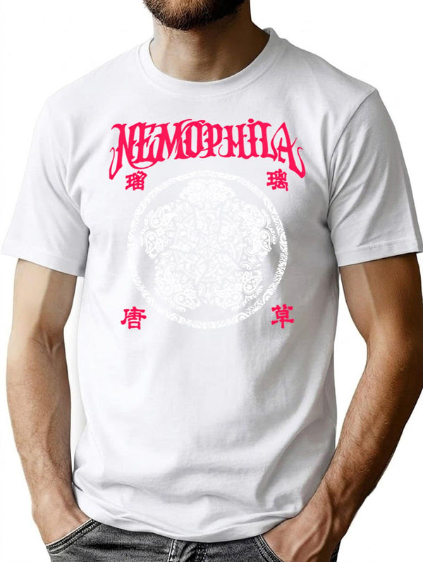 Nemophila Band T-Shirt for Men & Women, T-Shirts Graphic Tee - White
