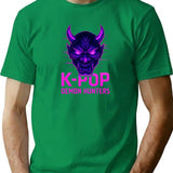 Neon K-Pop Demon Hunters Of Darkness T-Shirt for Men & Women, T-Shirts Graphic Tee - Green
