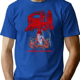 New Death Scream Bloody Gore T-Shirt T-Shirt for Men & Women, T-Shirts Graphic Tee - Blue