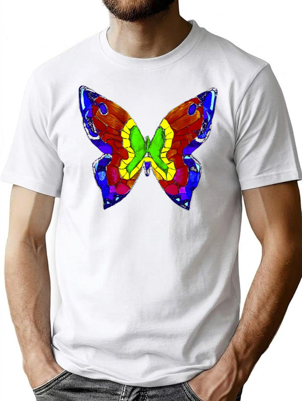 Nick Mason Butterfly Tee 21 T-Shirt for Men & Women, T-Shirts Graphic Tee - White