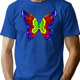 Nick Mason Butterfly Tee 21 T-Shirt for Men & Women, T-Shirts Graphic Tee - Blue