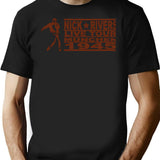 Nick Rivers On Tour Vintage Minimalist Graphic T-Shirt - Unisex Streetwear Tee - Black