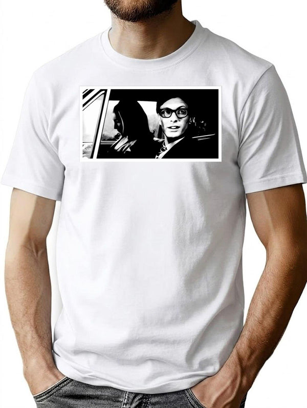 Night Of The Living Dead Car Scene T-Shirt for Men & Women, T-Shirts Graphic Tee - White